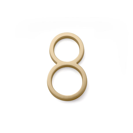 Emtek 2838US4 7" Modern # 8 House Number Satin Brass