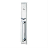 Emtek 4212HLOUS19XUS14RH 4212HLOUS Lever RH Melrose Single Cylinder Tubular Handleset Flat Black by Polished Nickel Lifetime