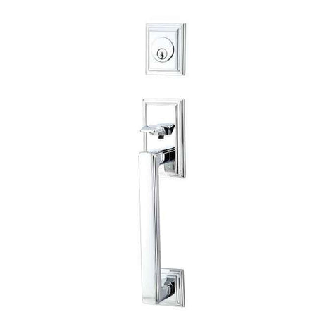 Emtek Knob 2-3/8" and 2-3/4" Backset Single Cylinder Hamden Tubular Handleset - Reversible in Polished Chrome