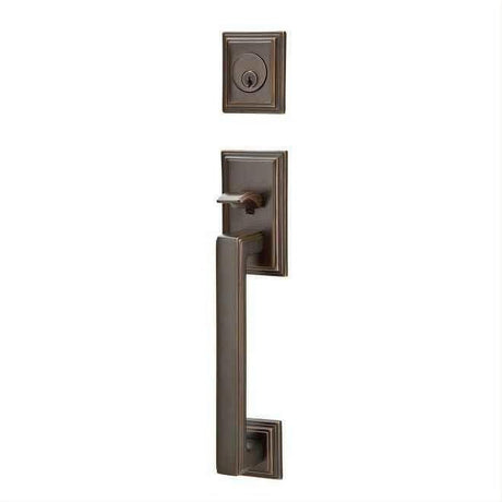 Emtek 4213NWUS10B 4213NWUS Knob Hamden Single Cylinder Tubular Handleset Oil Rubbed Bronze
