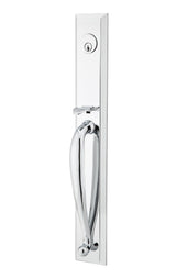 Emtek 4415CUS26RH Lever Right Hand 2-3/8" and 2-3/4" Backset Single Cylinder Jefferson Tubular Handleset Polished Chrome