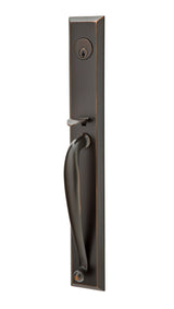 Emtek 4415NWUS10B Knob 2-3/8" and 2-3/4" Backset Single Cylinder Jefferson Tubular Handleset - Reversible Oil Rubbed Bronze