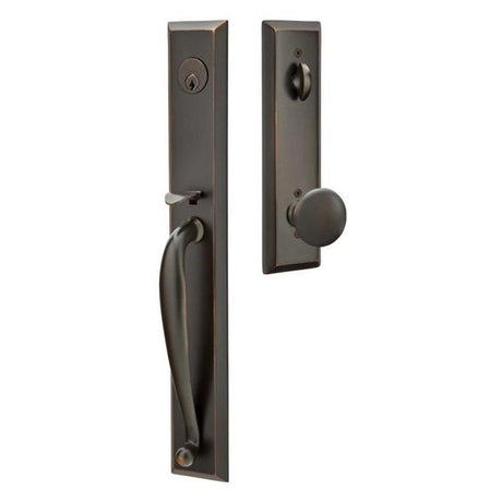Emtek 4415PUS10B oil rubbed bronze single cylinder handleset