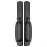Emtek 453929TWB Brighton Single Cylinder Keyed Entry Rustic Modern Bronze Grip by Grip Handleset Tumbled White Bronze