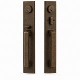 Emtek 454727MB Ridgemont Double Cylinder Keyed Entry Grip by Grip Handleset - Medium Bronze