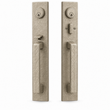 Emtek 454727TWB Ridgemont Double Cylinder Keyed Entry Grip by Grip Handleset - Tumbled White Bronze