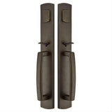 Emtek 455929MB Brighton Dummy Set Rustic Modern Bronze Grip by Grip Handleset Medium Bronze