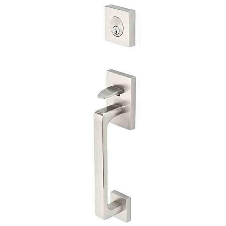 Emtek 4820ROUUS15 Knob 2-3/8" and 2-3/4" Backset Single Cylinder Baden Tubular Handleset - Reversible Satin Nickel