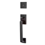 Emtek 4820ROUUS19 Knob 2-3/8" and 2-3/4" Backset Single Cylinder Baden Tubular Handleset - Reversible Flat Black