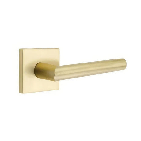 Emtek 5050STUUS4 5050STUUS Stuttgart Lever Dummy Pair With Square Rose Satin Brass