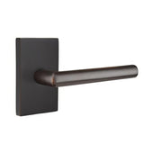 Emtek 5052STUUS10B 5052STUUS Stuttgart Lever Dummy Pair With Modern Rectangular Rose Oil Rubbed Bronze