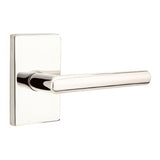 Emtek 5052STUUS14 5052STUUS Stuttgart Lever Dummy Pair With Modern Rectangular Rose Polished Nickel Lifetime