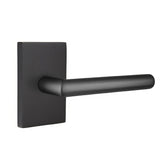 Emtek 5052STUUS19 5052STUUS Stuttgart Lever Dummy Pair With Modern Rectangular Rose Flat Black