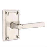 Emtek 5055ACUS15 5055ACUS Arts and Crafts Dummy Door Lever Pair with Arts and Crafts Rectangular Rose Satin Nickel