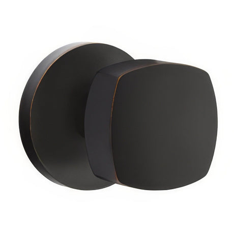 Emtek 5059FRKUS10B 5059FRKUS Freestone Knob Dummy Pair With Disk Rose Oil Rubbed Bronze