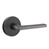 Emtek 5059HLOUS10B 5059HLOUS Helios Dummy Door Lever Pair with Disk Rose Oil Rubbed Bronze