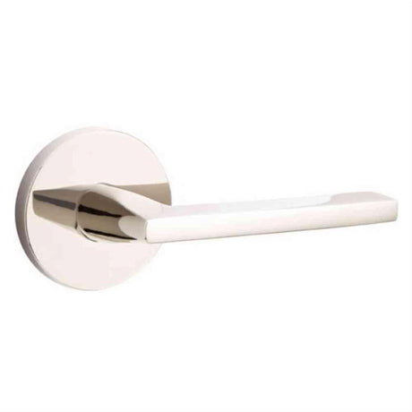 Emtek 5059HLOUS14 5059HLOUS Helios Dummy Door Lever Pair with Disk Rose Polished Nickel Lifetime