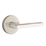 Emtek 5059HLOUS15 5059HLOUS Helios Dummy Door Lever Pair with Disk Rose Satin Nickel