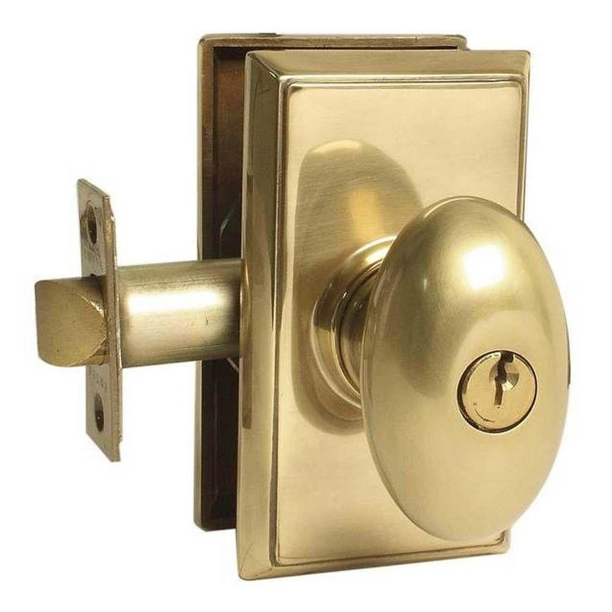 Emtek 5100EUS10B 5100EUS Egg Knob Keyed Entry With Regular Rose And Adjustable Latch Oil Rubbed Bronze