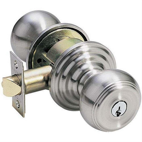 Emtek 5100WUS10B Waverly Knob Keyed Entry With Regular Rose And Adjustable Latch Oil Rubbed Bronze