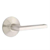 Emtek 5107HLOUS15RH Lever Right Hand 2-3/8" Backset Passage with Modern Rose for 1-1/4" to 2" Door Satin Nickel