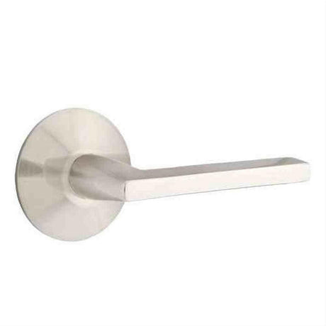 Emtek 5107HLOUS15RH Lever Right Hand 2-3/8" Backset Passage with Modern Rose for 1-1/4" to 2" Door Satin Nickel