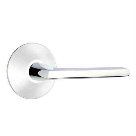 Emtek 5107HLOUS26RH Lever Right Hand 2-3/8" Backset Passage with Modern Rose for 1-1/4" to 2" Door Polished Chrome