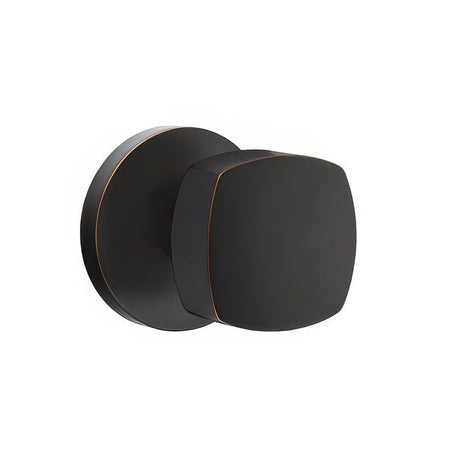 Emtek 5109FRKUS10B 5109FRKUS Freestone Knob 2-3/8" Backset Passage with Disk Rose Oil Rubbed Bronze