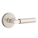 Emtek 5109HECUS15LH Lever Left Hand 2-3/8" Backset Passage with Disk Rose for 1-1/4" to 2" Door Satin Nickel