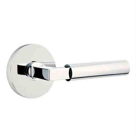 Emtek 5109HECUS26RH Lever Right Hand 2-3/8" Backset Passage with Disk Rose for 1-1/4" to 2" Door Polished Chrome