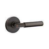 Emtek 5109MYLUS10BLH 5109MYLUSLH Myles Lever Left Hand 2-3/8" Backset Passage with Disk Rose Oil Rubbed Bronze