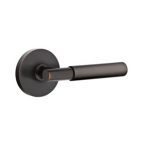 Emtek 5109MYLUS10BLH 5109MYLUSLH Myles Lever Left Hand 2-3/8" Backset Passage with Disk Rose Oil Rubbed Bronze
