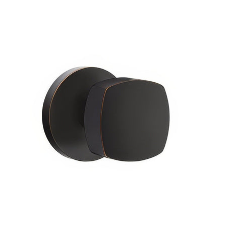 Emtek 5110FRKUS10B 5110FRKUS Freestone Knob 2-3/8" Backset Passage with Square Rose Oil Rubbed Bronze