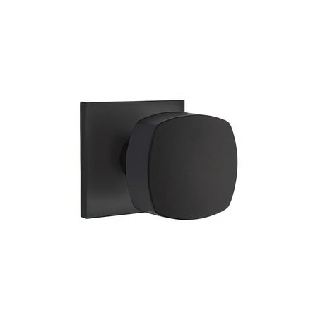 Emtek 5110FRKUS19 5110FRKUS Freestone Knob 2-3/8" Backset Passage with Square Rose Flat Black