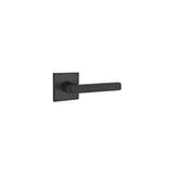 Emtek 5110FRLUS19RH 5110FRLUSRH Freestone Lever Right Hand 2-3/8" Backset Passage with Square Rose Flat Black