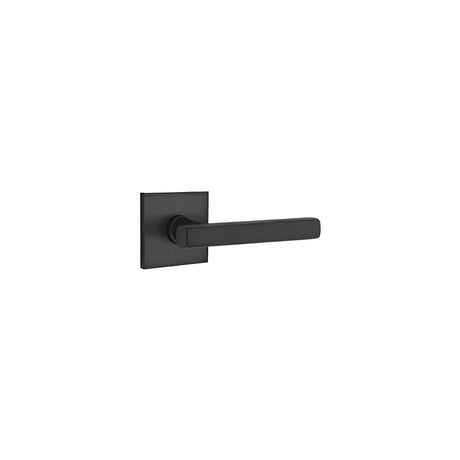 Emtek 5110FRLUS19RH 5110FRLUSRH Freestone Lever Right Hand 2-3/8" Backset Passage with Square Rose Flat Black