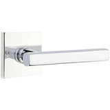 Emtek 5110FRLUS26RH 5110FRLUSRH Freestone Lever Right Hand 2-3/8" Backset Passage with Square Rose Polished Chrome