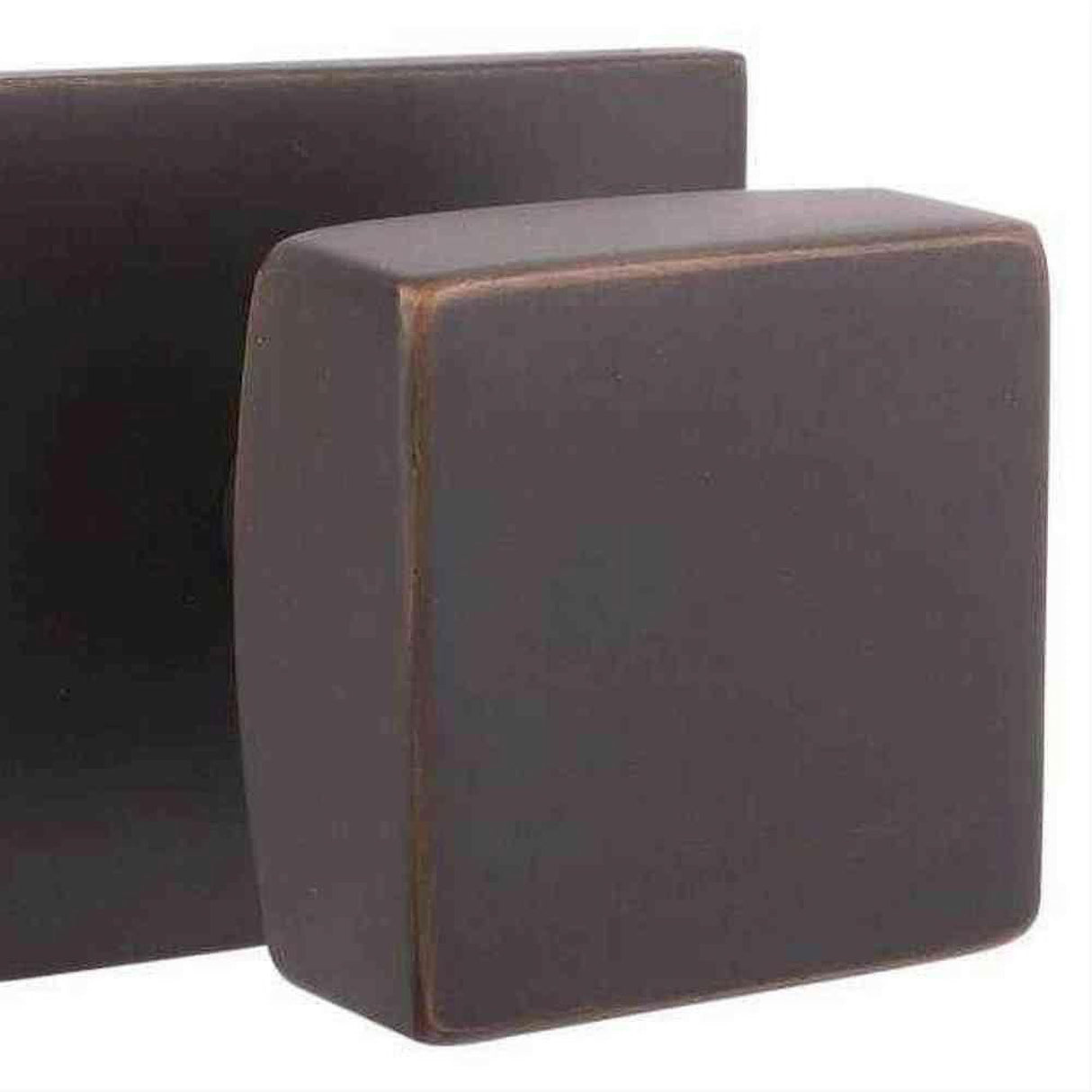 Emtek 5110SQUUS10B Knob 2-3/8" Backset Passage with Square Rose for 1-1/4" to 2" Door - Reversible Oil Rubbed Bronze