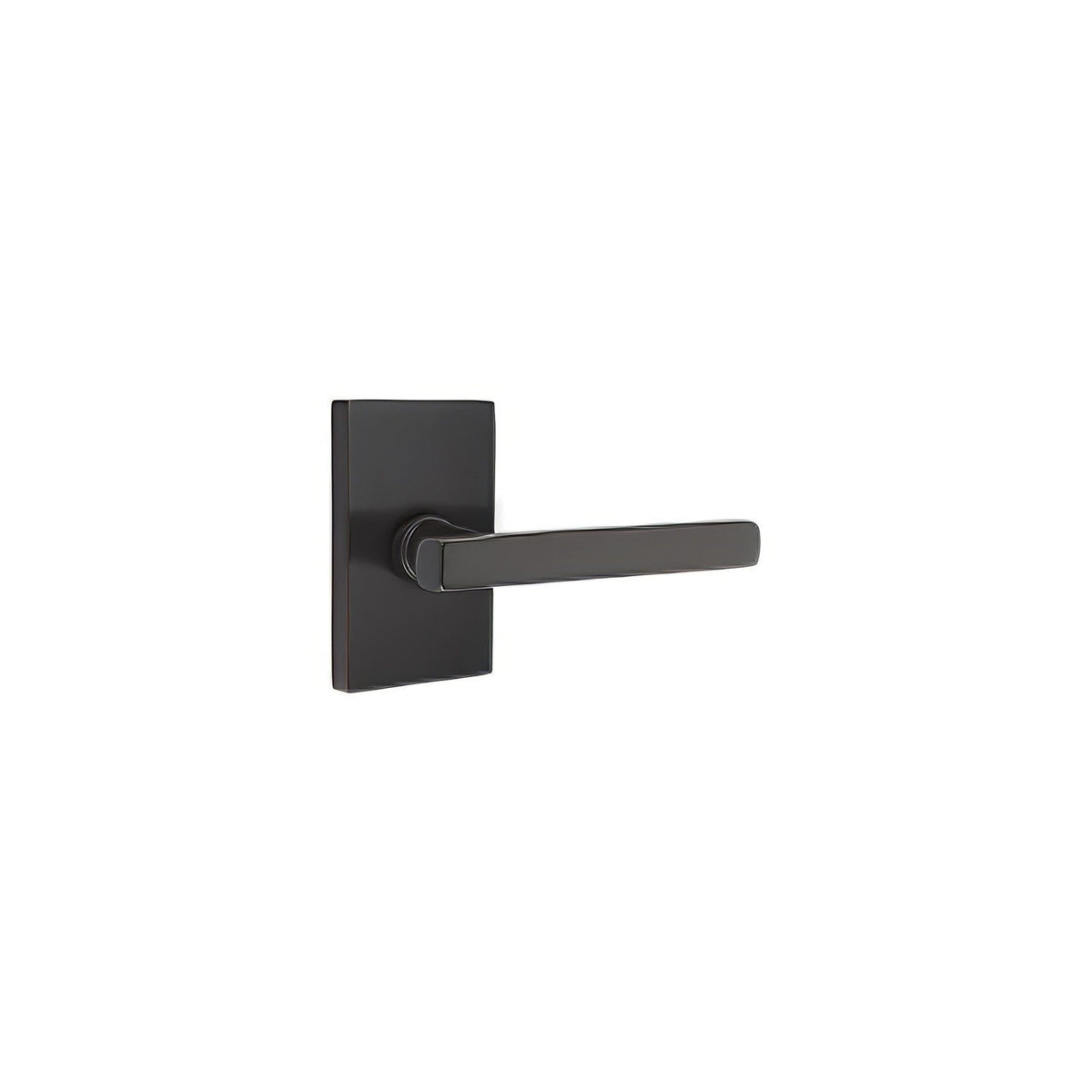Emtek 5112FRLUS10BRH 5112FRLUS Freestone Lever RH Passage with Modern Rectangular Rose Oil Rubbed Bronze
