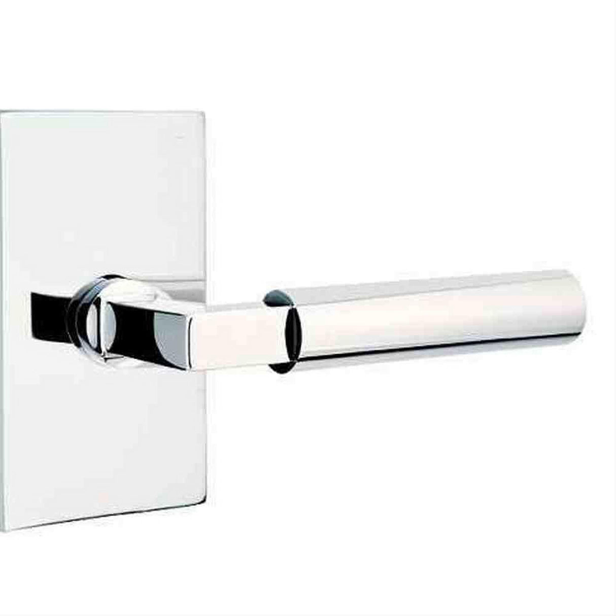 Emtek 5112HECUS10BLH Lever Left Hand 2-3/8" Backset Passage with Modern Rectangular Rose for 1-1/4" to 2" Door Oil Rubbed Bronze
