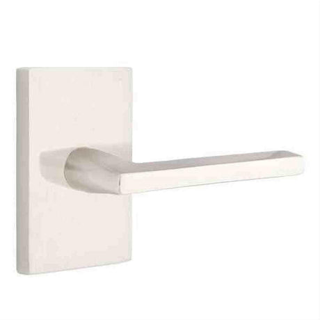 Emtek 5112HLOUS15LH.RLS 5112HLOUS Lever LH Passage with Modern Rectangular Rose Satin Nickel