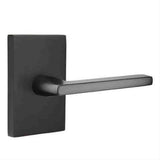 Emtek 5112HLOUS19LH.RLS 5112HLOUS Lever LH Passage with Modern Rectangular Rose Flat Black