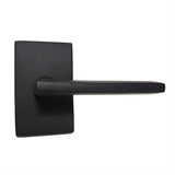 Emtek 5112HLOUS19RH.RLS 5112HLOUS Lever RH Passage with Modern Rectangular Rose Flat Black