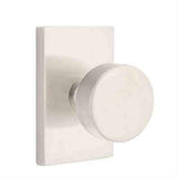 Emtek 5112ROUUS15.RLS 5112ROUUS Knob Passage with Modern Rectangular Rose Satin Nickel