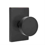 Emtek 5112ROUUS19.RLS 5112ROUUS Knob Passage with Modern Rectangular Rose Flat Black