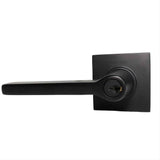 Emtek 5122HLOUS19LH.RLS 5122HLOUS Lever LH Keyed Entry with Square Rose Flat Black
