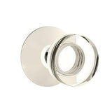 Emtek 5207MDCUS14 5207MDCUS Modern Disc Crystal Knob 2-3/8" Backset Privacy with Modern Rose Polished Nickel Lifetime