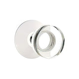 Emtek 5207MDCUS26 5207MDCUS Modern Disc Crystal Knob 2-3/8" Backset Privacy with Modern Rose Polished Chrome