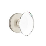 Emtek 5209HTUS15 5209HTUS Hampton Crystal Knob 2-3/8" Backset Privacy with Disk Rose Satin Nickel