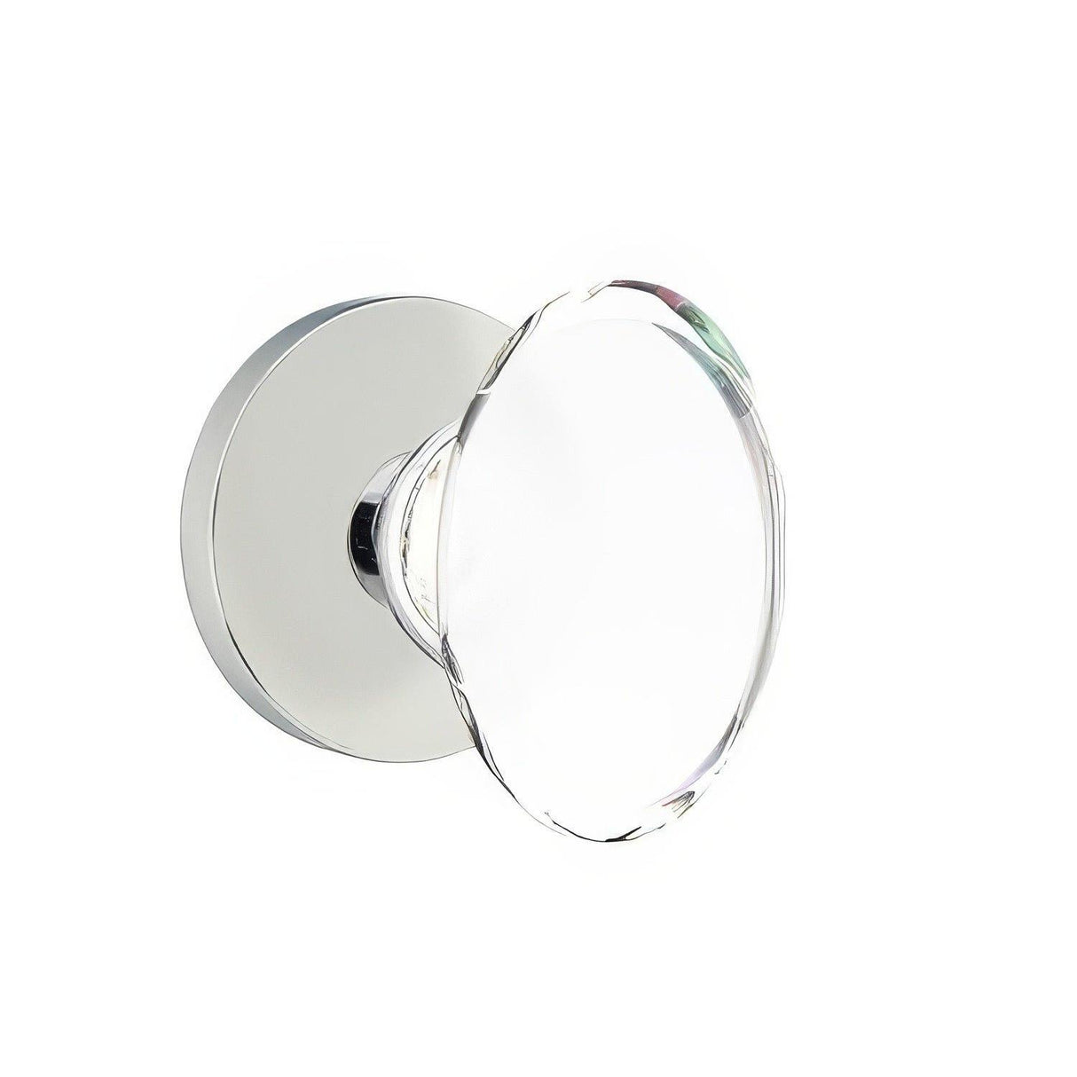 Emtek 5209HTUS26 5209HTUS Hampton Crystal Knob 2-3/8" Backset Privacy with Disk Rose Polished Chrome